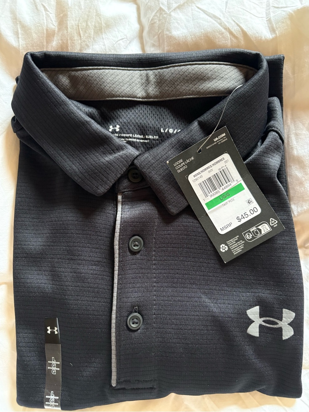 Under Armour Black Men's Polo with Gray Trim